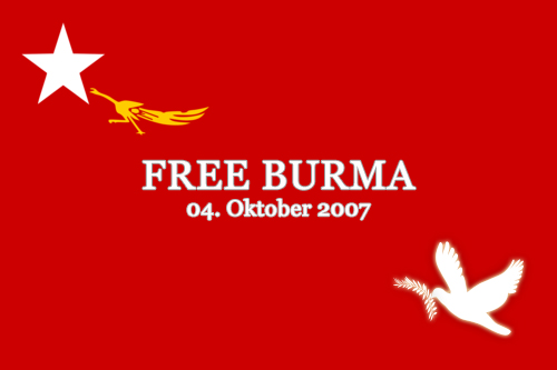 Free Burma! Diese Grafik steht unter der Creative Commons Lizenz by-nc-sa/2.0/de und wurde von Steffi Nitzpon erstellt.