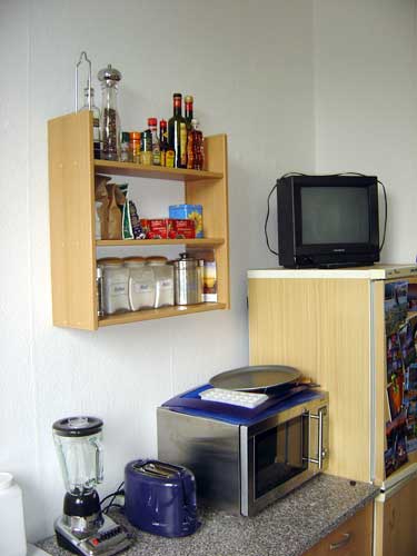 shelf in the kitchen