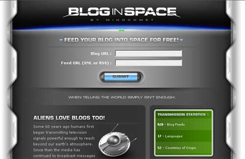 Blog in Space Screenshot